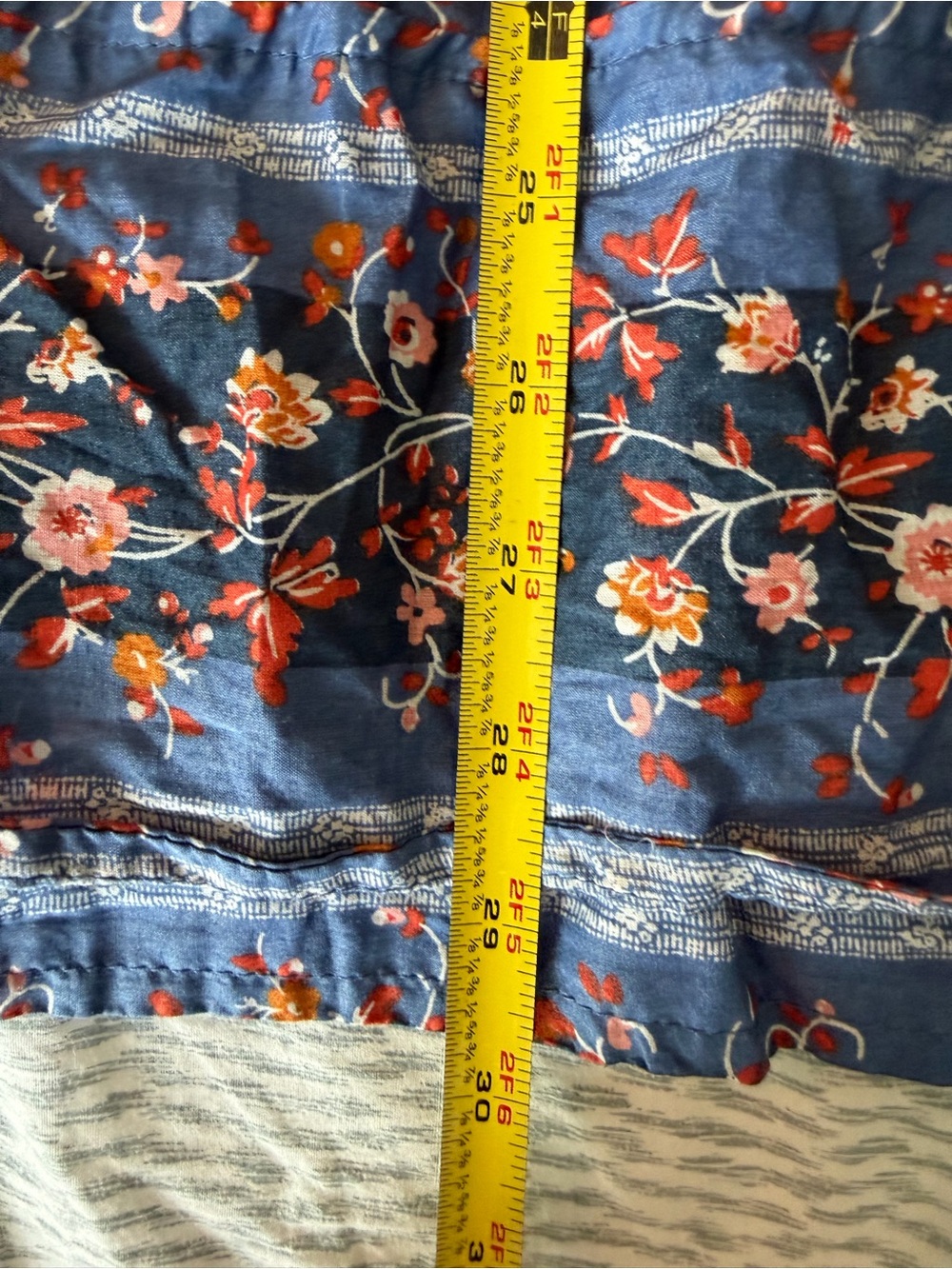 Free People Vintage Lover Blue Floral Puff-Sleeve Women's Top - Picture 8 of 8